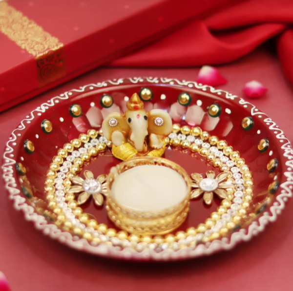 Handcrafted Diwali Puja Thali 349