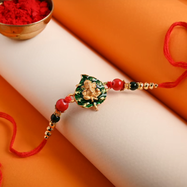 Lord Ganesha Beads Rakhi 299