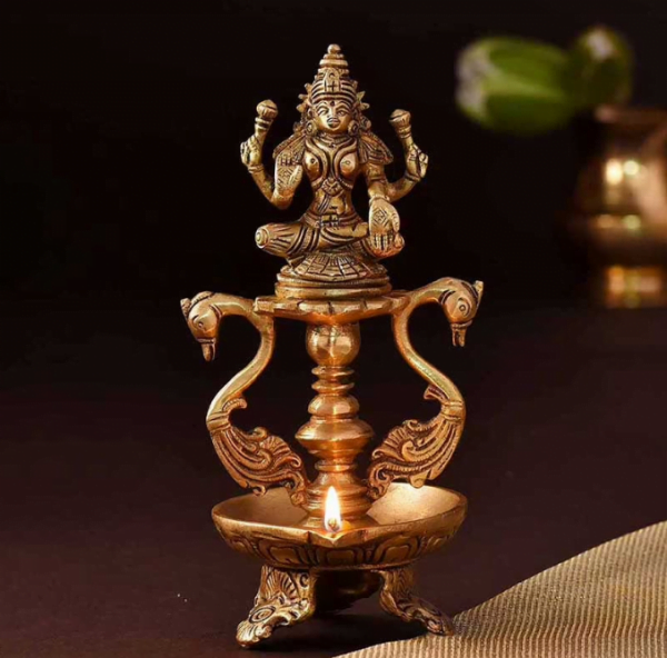 Swan N Lakshmi Brass Diya