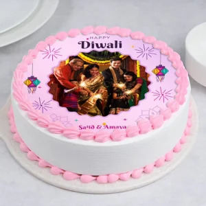 Happy Diwali Cream Round Cake