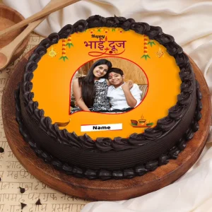 Enticing Bhai Dooj Photo Cake